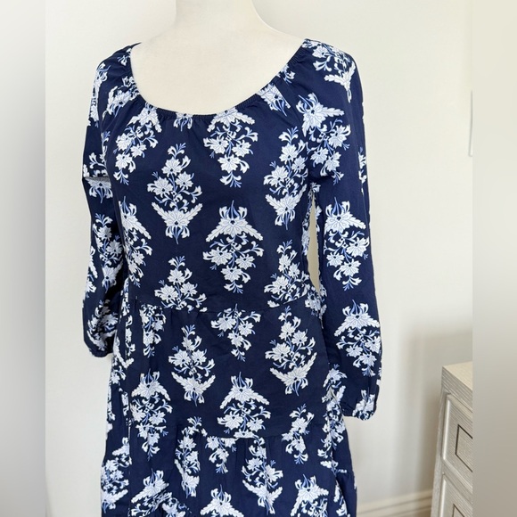 J Crew Floral Cotton Poplin Raglan Tiered Dress Size XXS - Picture 2 of 9